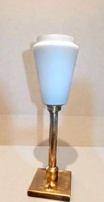 Brass and glass Bauhaus lamp