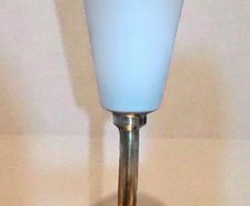 Brass and glass Bauhaus lamp