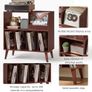 Large record stand with storage, record player stand with shelf, vinyl record holder with presentation surface, record stand for up to 300 albums, record shelf for music room and living room Image 5