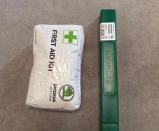Skoda first aid kit and safety triangle