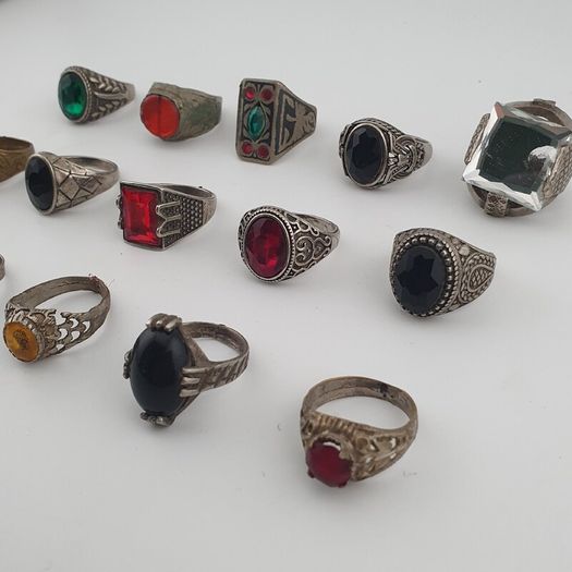 Antique Heritage Ring Collection 15 Rustic Brass Jewellery Pieces