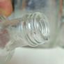 489 - Set of 7 Vintage Clear Glass Screw Cork Top Collectible Decorative Bottles Image 10