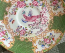 Replacement Minton Fine Bone China Green Cockatrice Saucer