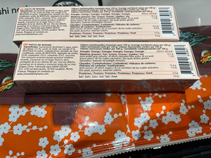 Sushi nori seaweed and wasabi Set