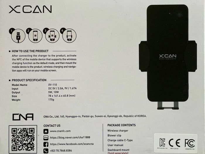 Xcan wireless NFC car charger Android/Ios