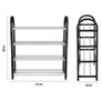 New Light Stable 4 Tier Shoe Rack Black Amazing Cabinet 8 Pairs Shoes #1257 Image 5