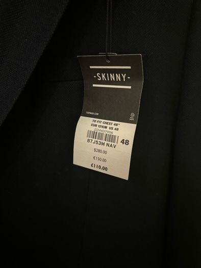 Men's navy coat from Topman 48