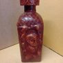 Vintage  Tooled Leather Wrapped Liquor Decanter  Don Quijote / Sancho Panza Image 4