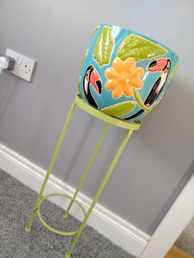 Heavy Ceramic Tropical Plant Pot