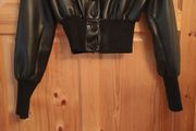 Fake Leather Black Jacket