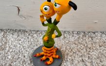 Disney Pixar Monsters Inc. University Terry &amp; Terri Figure Cake Topper approx. 8 cm. Used Please see photos