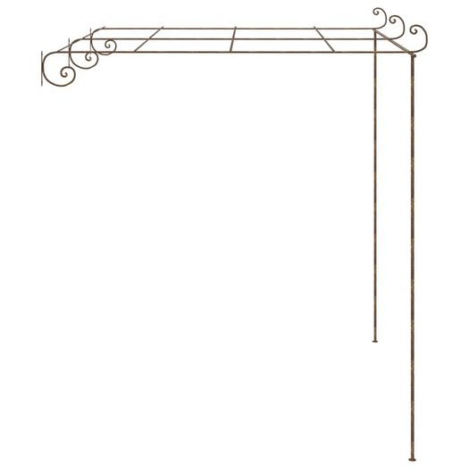 Garden Rose Arch Antique Brown 3x3x2.5 m Iron