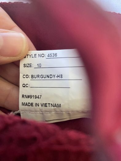 3 x Dessy burgundy bridesmaid dresses