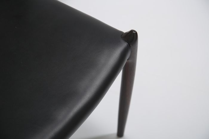 Vintage Set of 8 Rosewood and Leather Dining Chairs Model 78 by Niels Otto Moller, 1960s