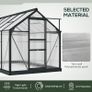 6 x 10ft Polycarbonate Greenhouse Large Walk In Green House with Slide Door and Window Image 6