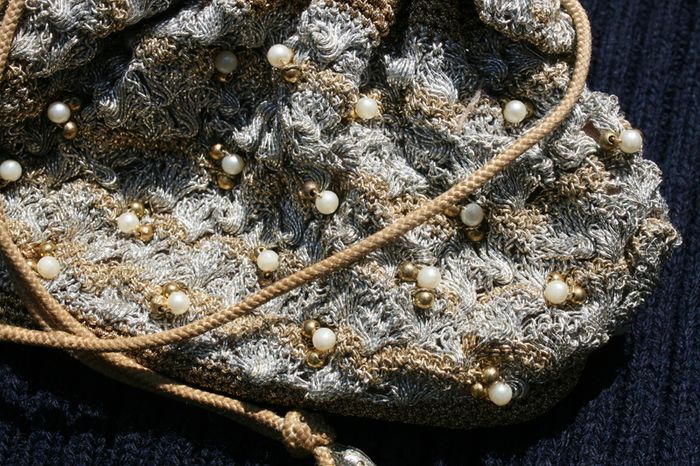 Vintage Handbag, Wedding Pouch, Crochet Purse, Bride Pouch, Bridesmaid Bag, Party Bag, Evening Bag