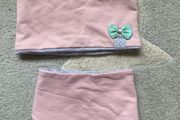 Cotton breathable baby hat and scarf up to 9months