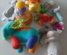 Bag of baby toys