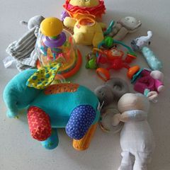 Bag of baby toys