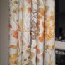 90 x 90 Eyelet Orange Orchre Yellow floral curtains (3 pairs) Image 4