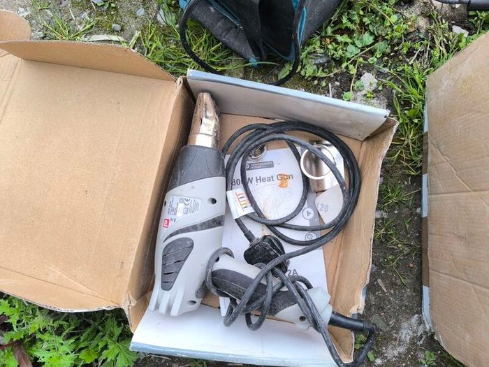 Various power tools sold as a set