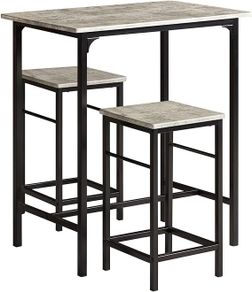 Dining table and 2 stools