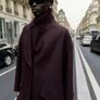 Zara Oversized Long Wool Blend Coat Burgundy  XL - NWOT Image 3