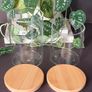 Set of 2 Glass Storage Jars with Bamboo Lids Image 2