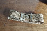 Vintage gold plated metal mesh bracelet.