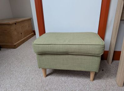 Green Ikea footstool