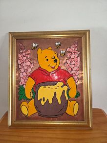 Vintage Hand Made Paint on Copper "Winnie the Pooh"