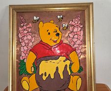 Vintage Hand Made Paint on Copper "Winnie the Pooh"