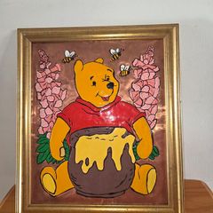 Vintage Hand Made Paint on Copper "Winnie the Pooh"