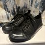 Black Primark Leather-Look Trainers / Sneakers - Size UK 6 / EUR 39 (Worn Once) Image 3