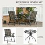 5 Piece Rattan Garden Dining Set Image 4