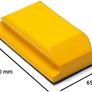 Glass Polish 15912 Hand-Held Sanding Block with hook and loop, Hand Sanding Pad | 65x125mm Image 3