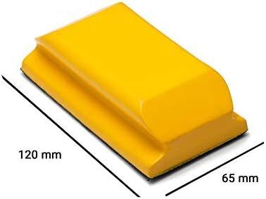Glass Polish 15912 Hand-Held Sanding Block with hook and loop, Hand Sanding Pad | 65x125mm