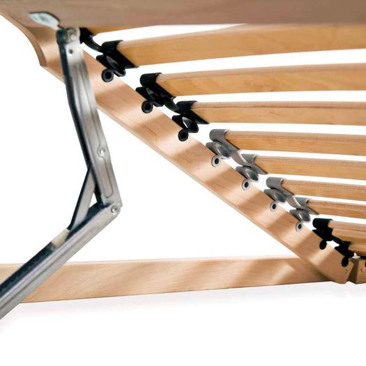 Slatted Bed Bases 2 pcs with 28 Slats 7 Zones 90x200 cm