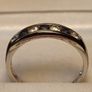9ct white Gold CZ and Natural Sapphire 7 stone ring Image 8