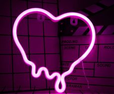 NEW SALE | Heart Neon Signs, Pink Heart Neon Lamp Pink LED Neon Lights Night Light for Bedroom USB/Battery Operated Heart Night Lights for Wall Home Kids' Room Birthday Party Bar Decor Best Gifts