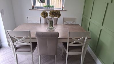 EZ LIVING Montreux Large Dining Table + 6 Chairs