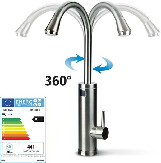 Instant Electric Faucet Tap Under Sink Hot Water Heater LED Display Kitchen Home