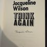 Jacqueline Wilson signed copy Think Again Image 2