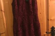 women dress  maroon size 8 lace