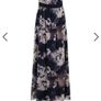 Little Mistress Navy Rose Print Chiffon Maxi Dress Image 2