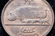 [#588] - Ireland 1928 | Irish 1/2d | Irish Half Penny | Sow | KM.2 | UNC