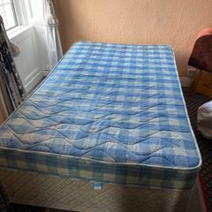 Small double matress(4ft) and bed base, also single base