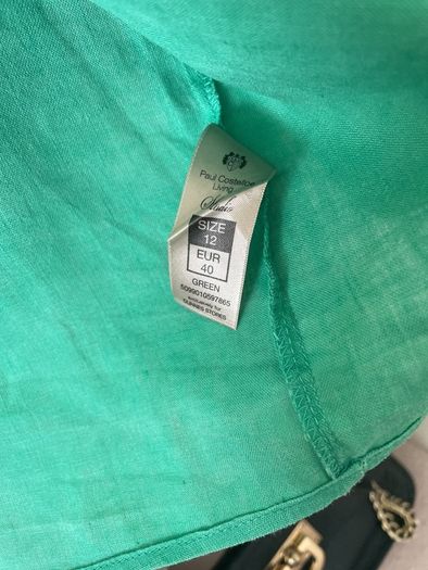 Green linen blouse Size 12 EU 40