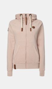 BRAZZO IX zip-up sweatshirt with hood - pink size S