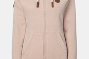 BRAZZO IX zip-up sweatshirt with hood - pink size S